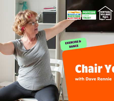Text reads, "Dementia-Friendly Chair Yoga with Dave Rennie" over the  main image at the top of this page.