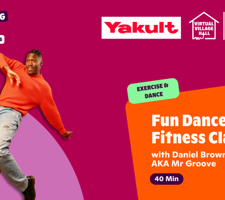 Text reads, "Fun Dance Fitness Class With Daniel Browne AKA Mr Groove - Get Moving Week." over the main image at the top of this page.