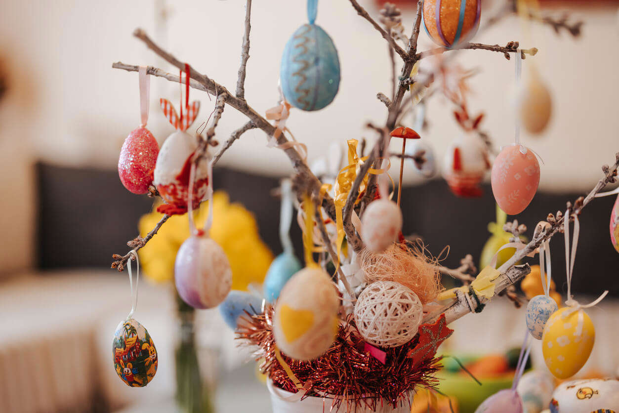 a decorative Easter tree 