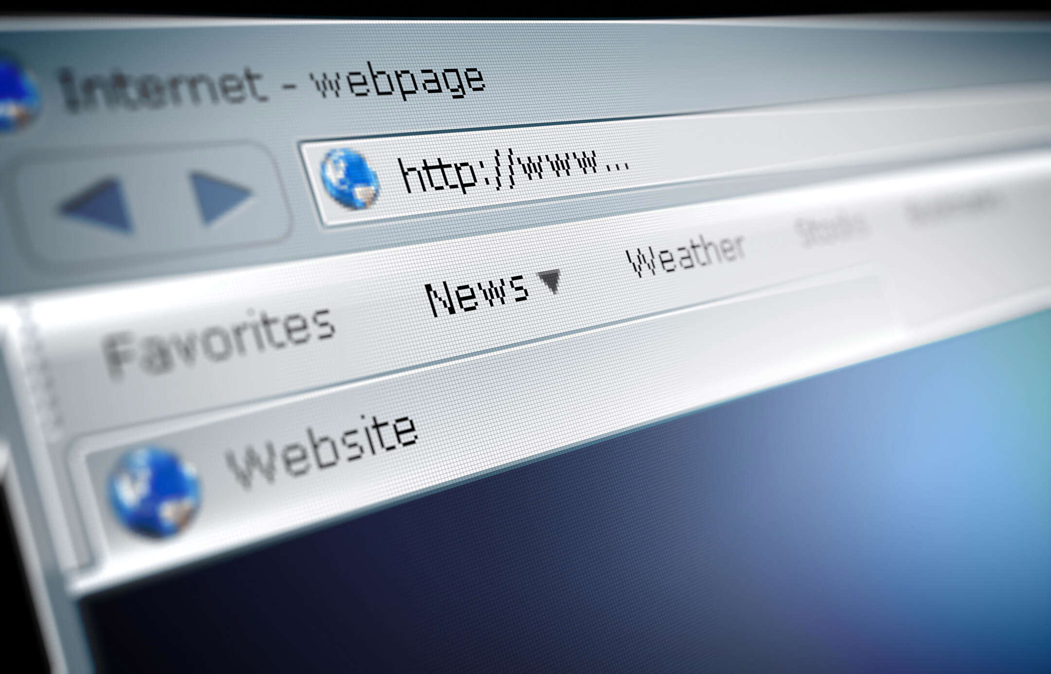 A close up of a website on a desktop computer