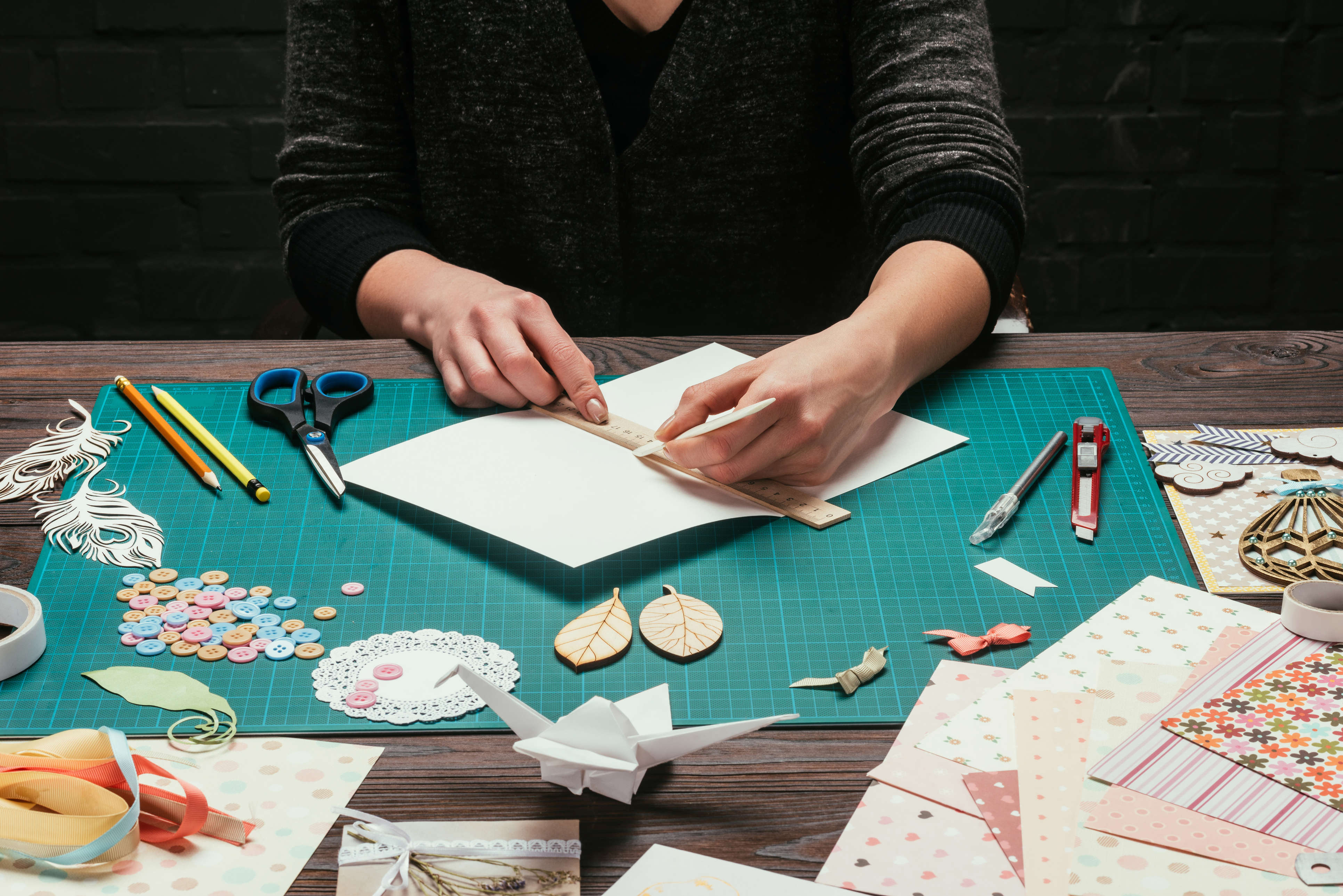 A person taking part in some creative crafts