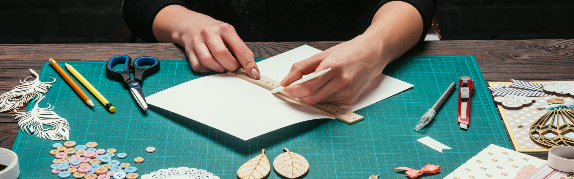 A person taking part in some creative crafts
