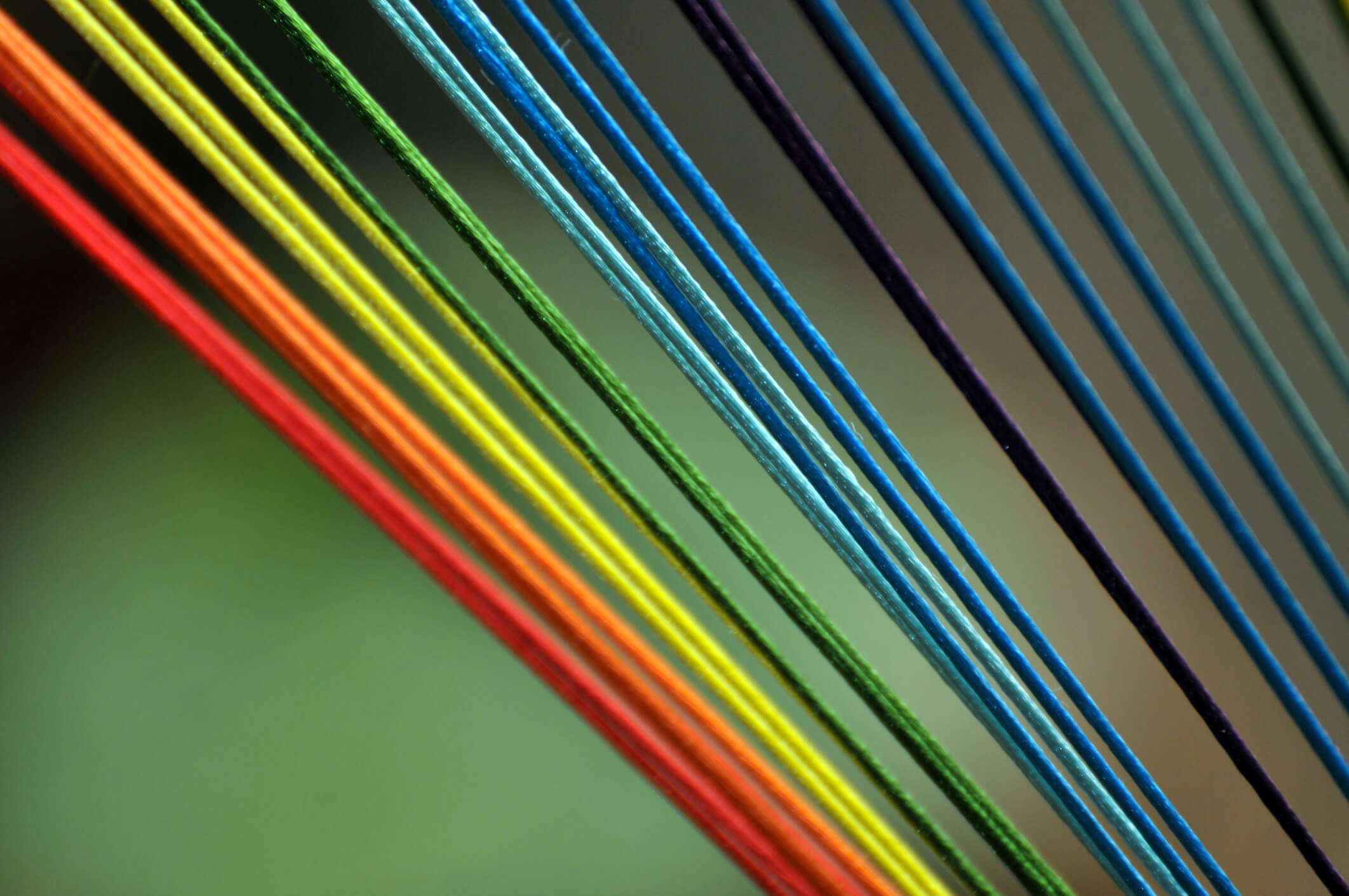 a close up of multicoloured string