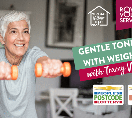 A woman exercising with hand weights 