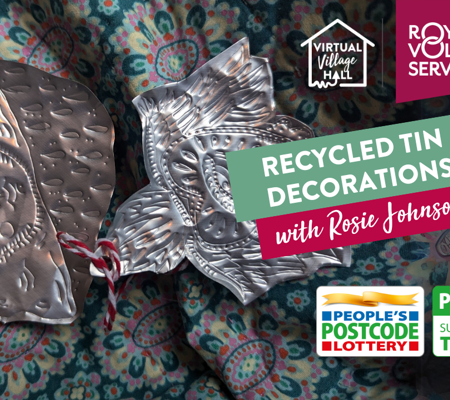 Recycled tin decoration with Rosie Johnson