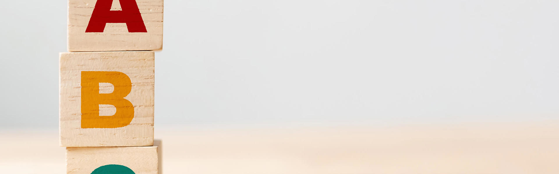 Children's alphabet blocks