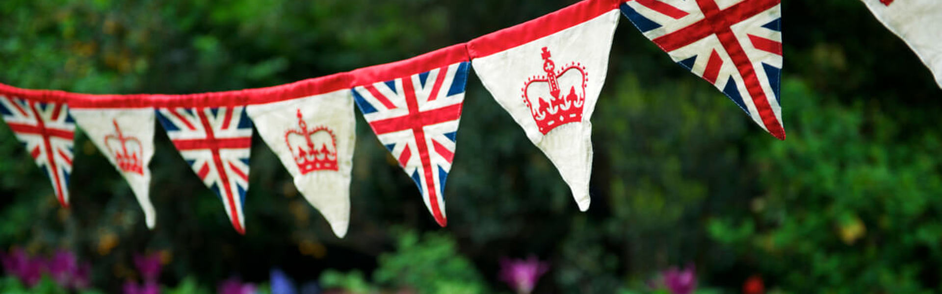 Royal and union jack themed coronation bunting