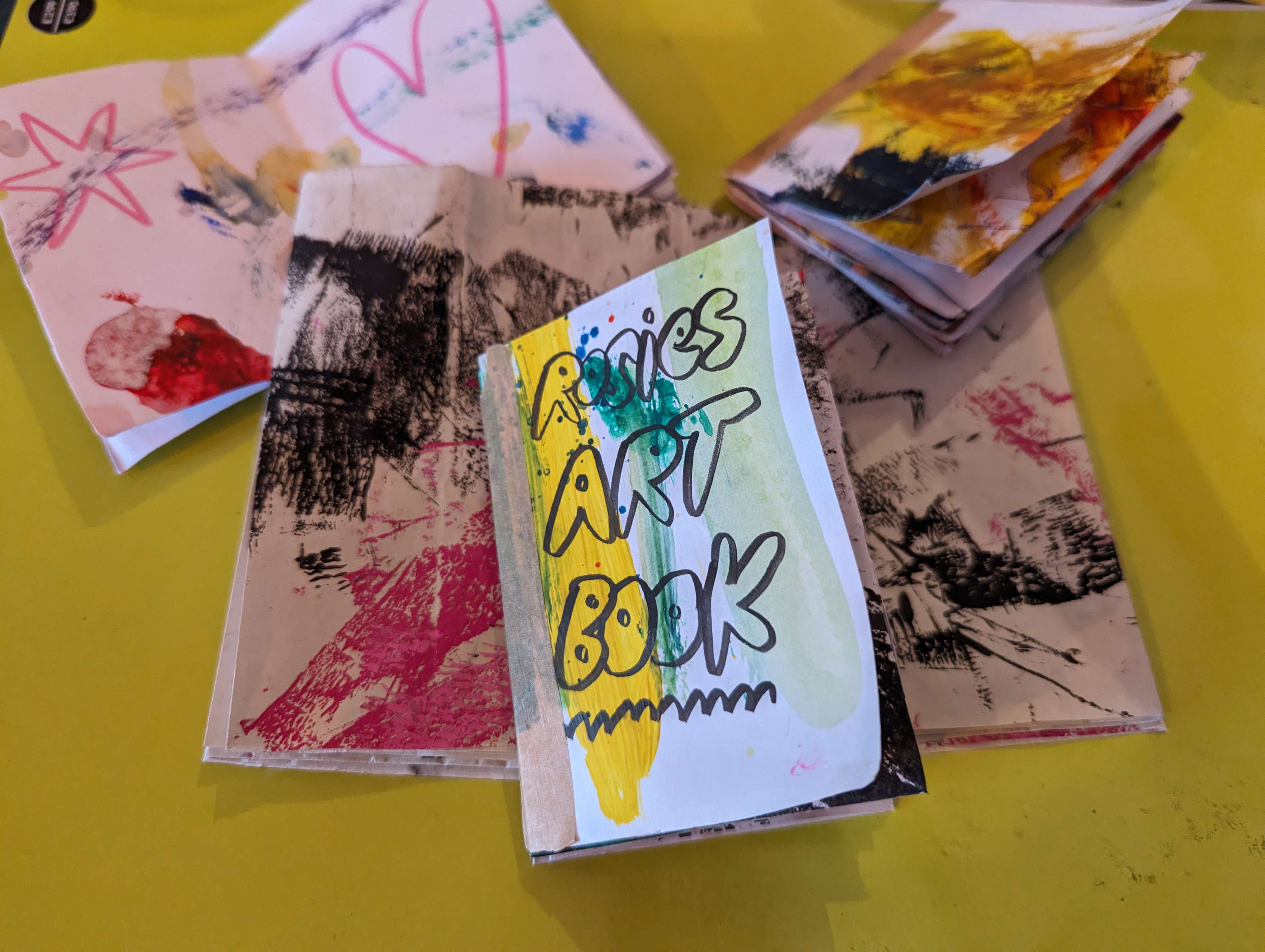 a handmade art book made by artist Rosie Johnson