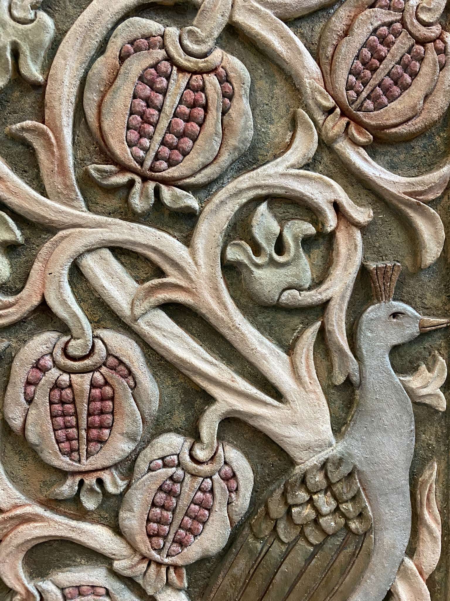 Main Image; Beautiful bas-relief art work by artist and ceramicist, Mary Seton Watts, aka Mary Seton (Fraser) Tytler.
