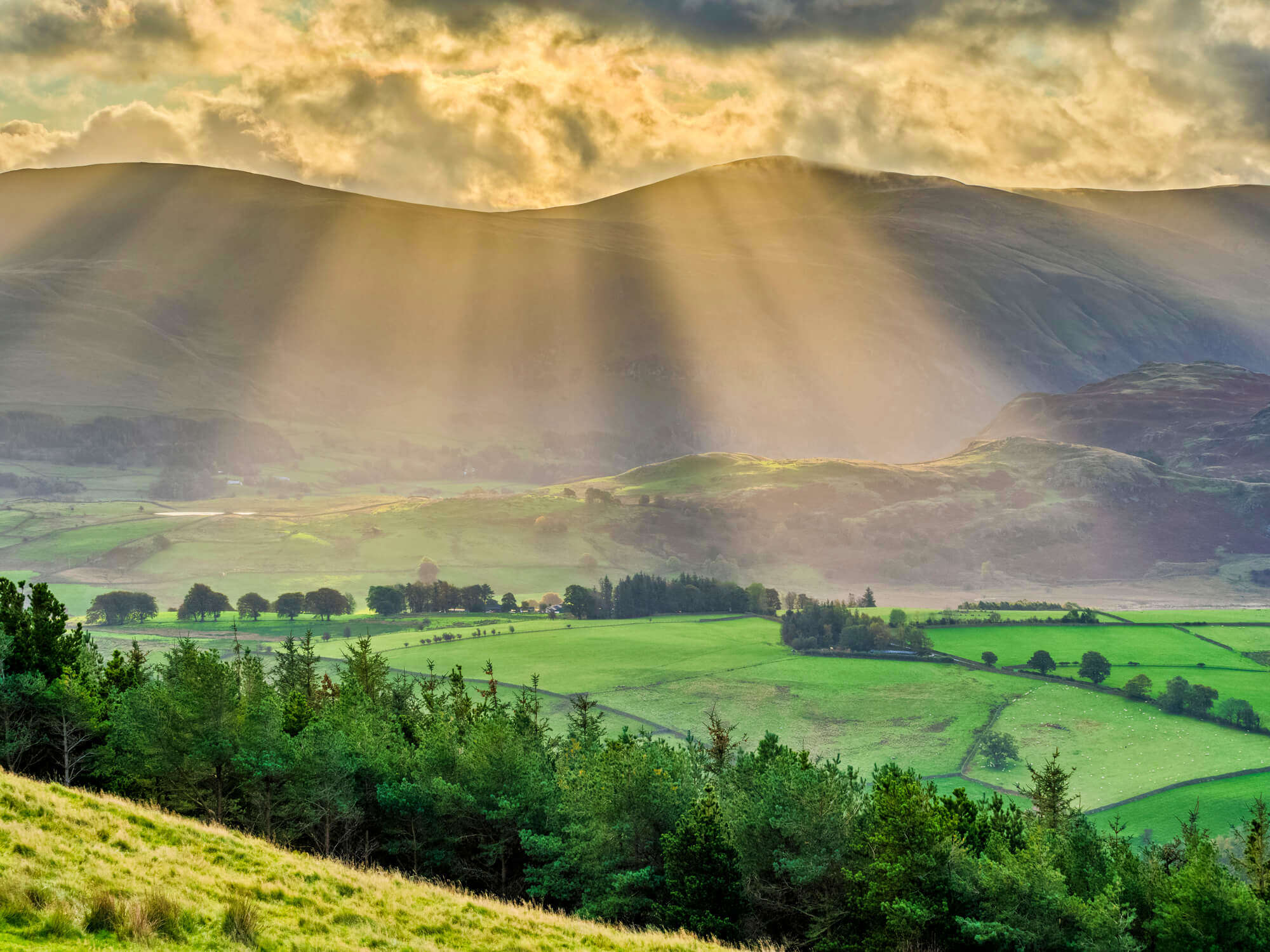 The Lake District region of the United Kingdom