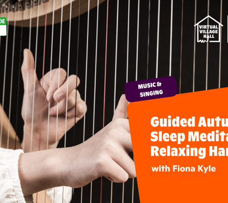 Text reads, "Mindspace Week - World Menopause Awareness Month - Guided Autumnal Sleep Meditation To Relaxing Harp Music with Fiona Kyle" over the main image at the top of this page.