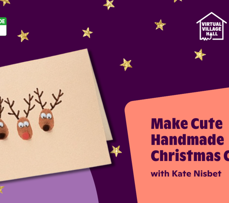 Text reads, "Make Cute Handmade Christmas Cards with Kate Nisbet " over the main image at the top of this page.
