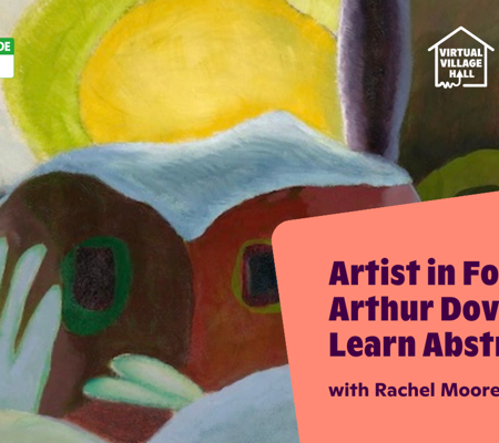 Text reads, "Artist In Focus Arthur Dove Learn Abstract Art with Rachel Moore" over the main image at the top of this page