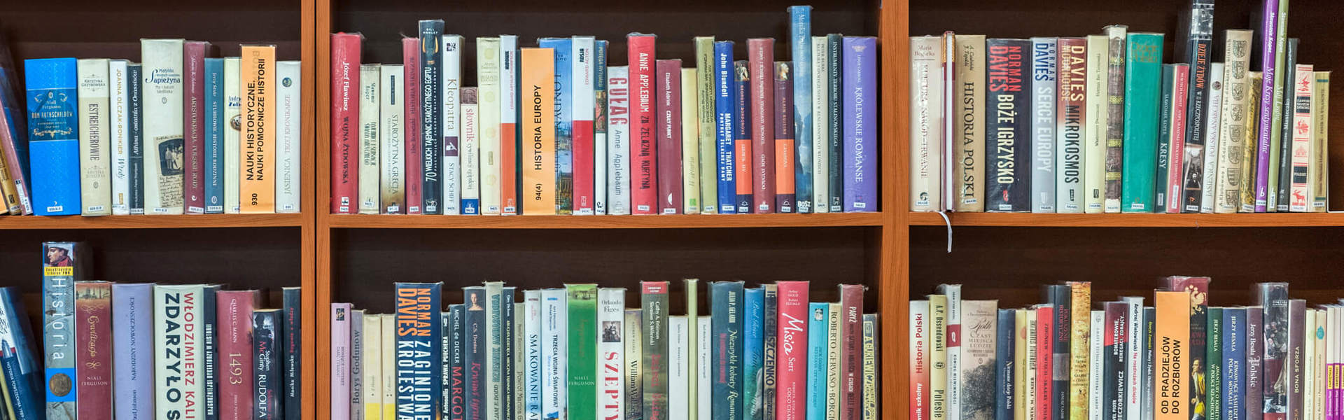 a book shelf full of books