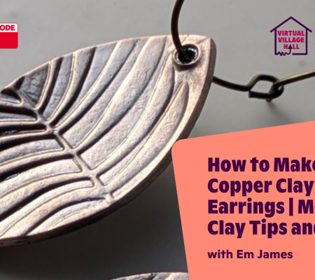 TExt reads, "How To Make Copper Clay Earrings - Metal Clay Tips And Tricks with Em James" over the main image at the top of this page.