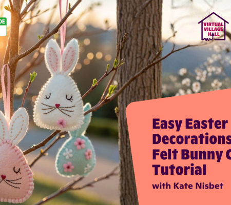 Easy Easter Decorations DIY Felt Bunny Craft Tutorial Kate Nisbet Streamyard Thumbnail