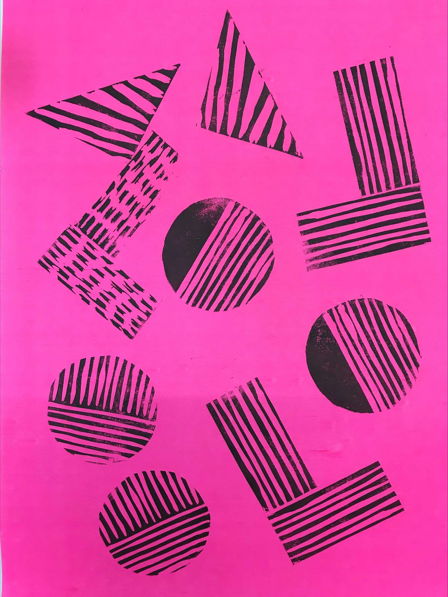 a print pink geometric pattern for printing