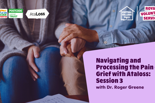 text reads, "Navigating And Processing The Pain Of Grief With Ataloss Session 3 with Dr. Roger Greene" over the main image at the top of this page.