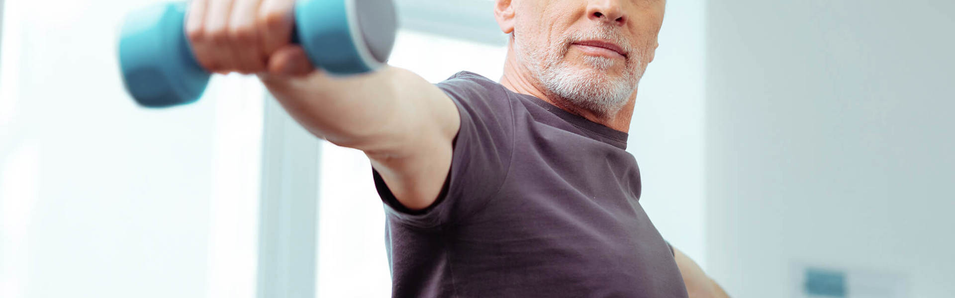 A man working out with weights