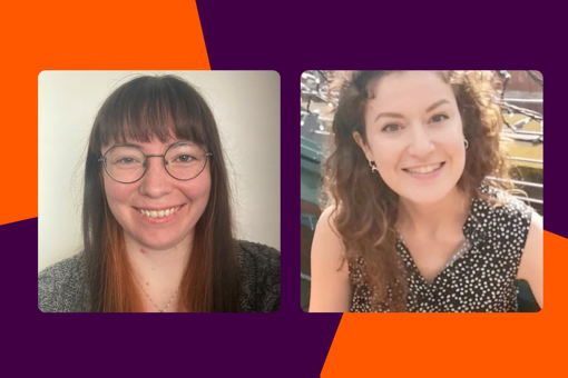Photos of Amy Niven (left) and Hannah Pimble (right) from The Reading Agency