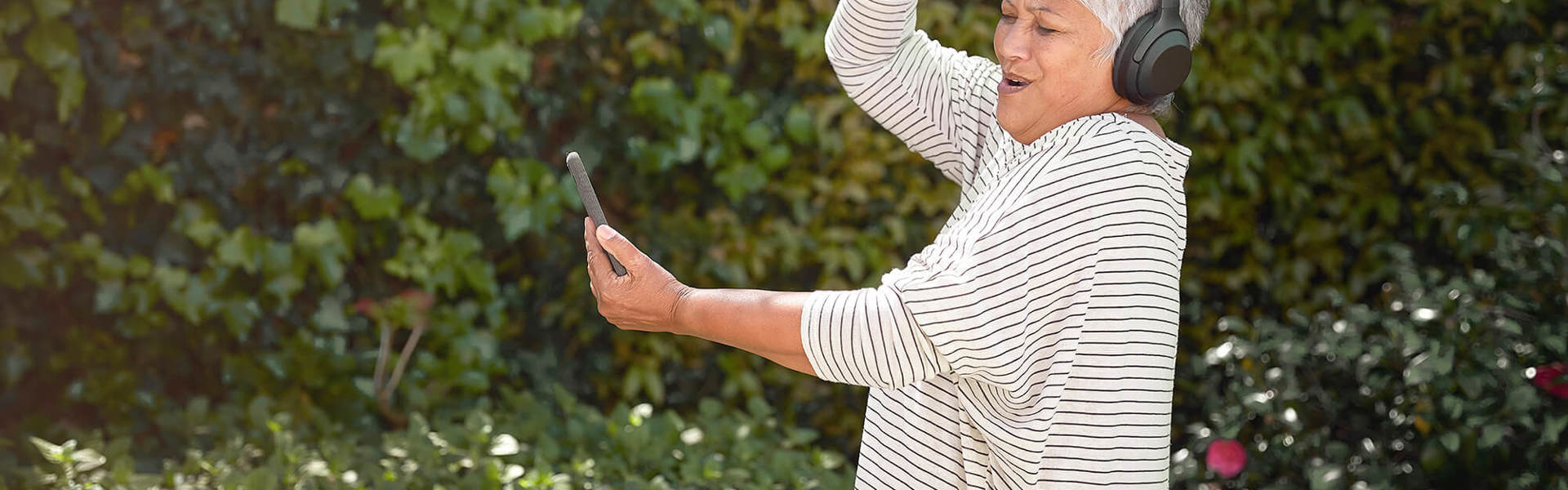 Someone dancing in the garden