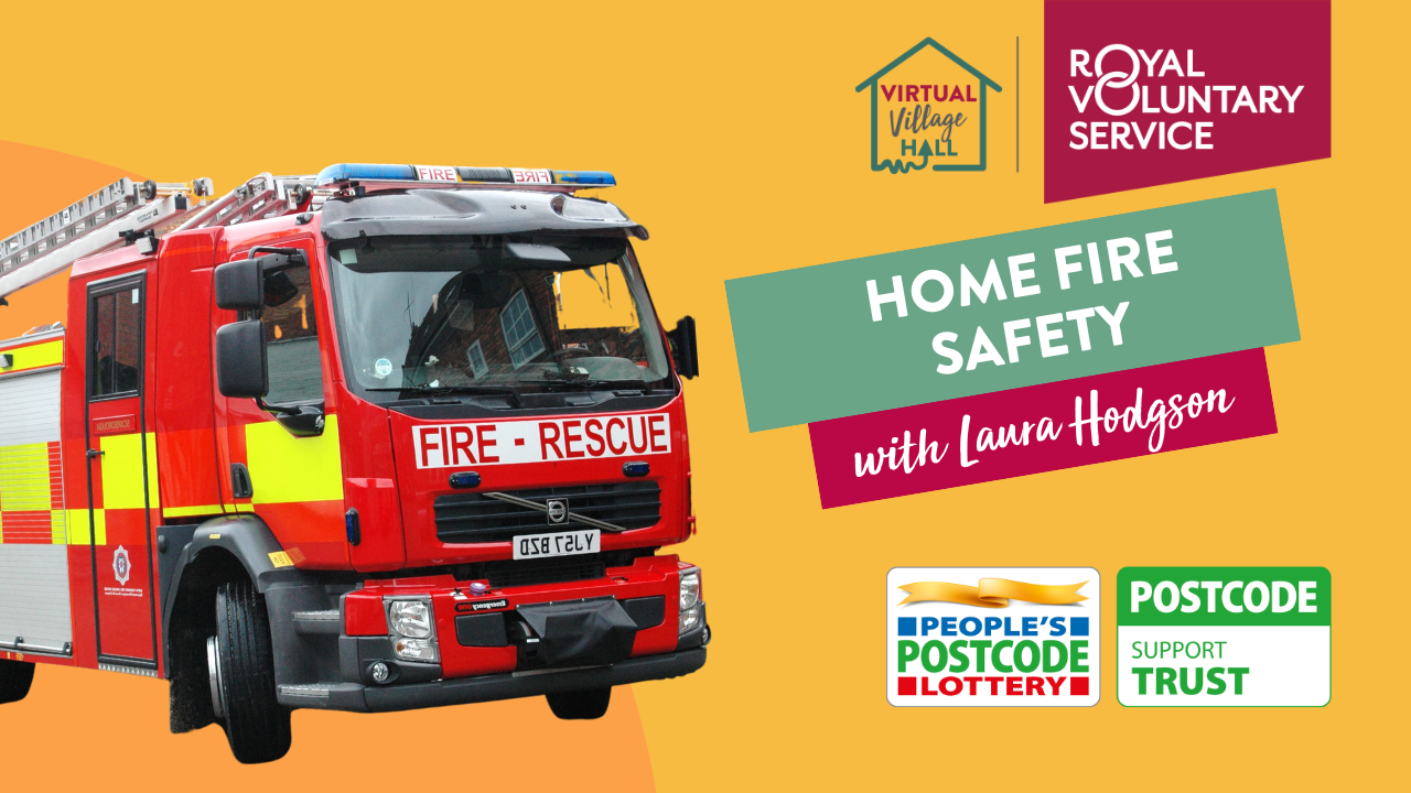 A vibrant red fire engine with the words "Home Fire Safety," promoting awareness and education on fire prevention at home.