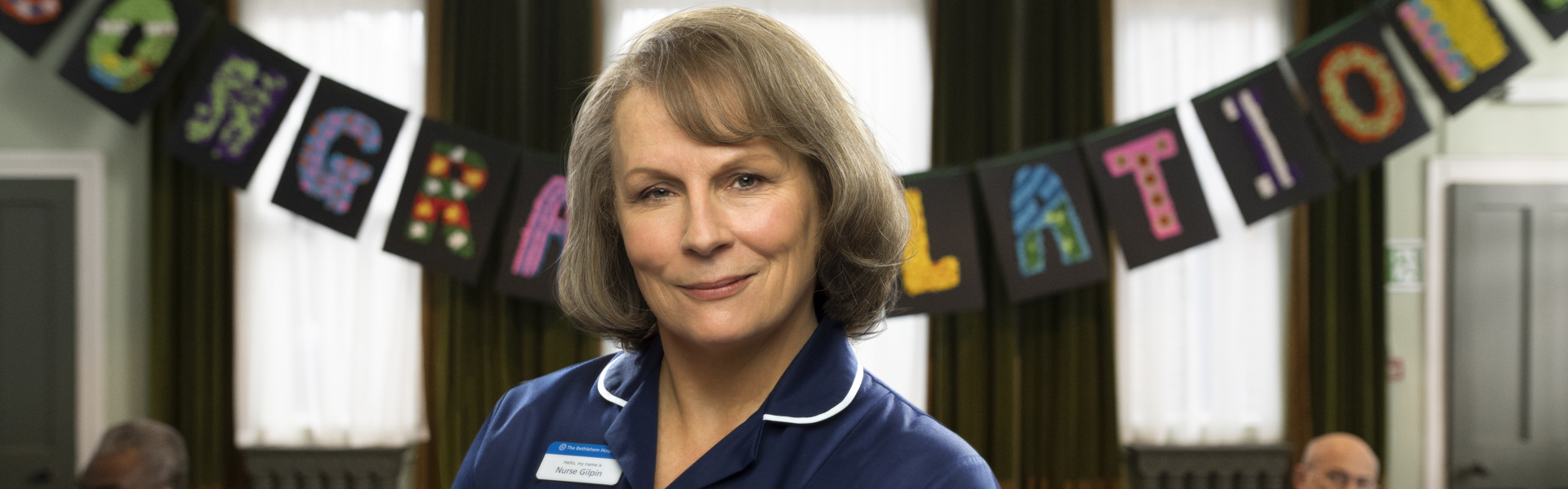 an image of actress Jennifer Saunders as Sister Gilpin from the film Allelujah