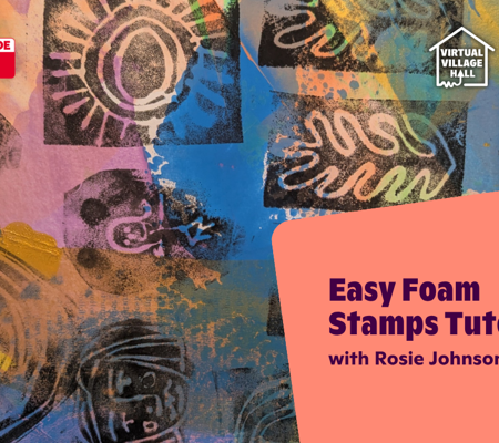 Text reads, "Easy Foam Stamps Tutorial with Rosie Johnson" over the main image at the top of this page.