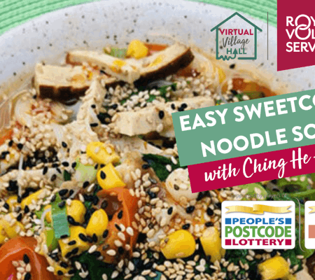 fresh sweetcorn noodle soup