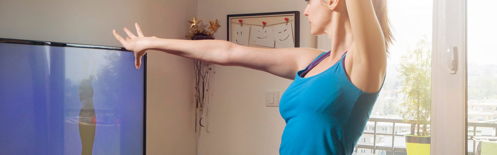 A woman doing Zumba