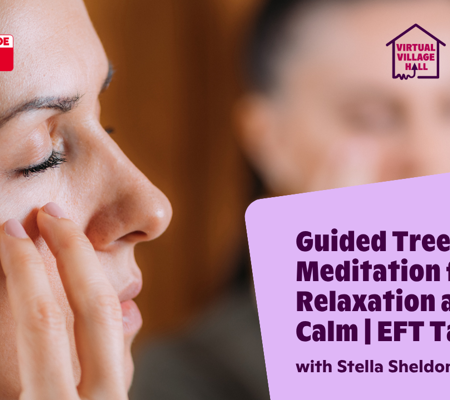 Text reads, "Guided Tree Meditation For Relaxation And Calm - EFT Tapping with Stella Sheldon" over the main image at the top of this page.
