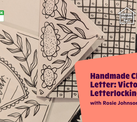 Text reads, "Handmade Christmas Letter: Victorian Letterlocking with Rosie Johnson" over the main image at the top of this page.