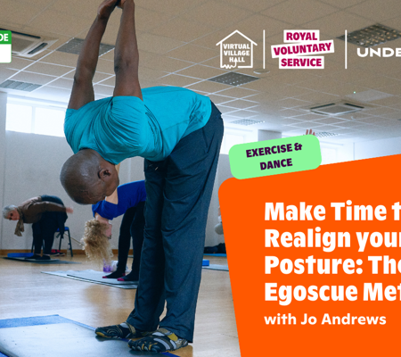 Text reads, "National Fitness Day 25 - Make Time To Realign Your Posture: The Egoscue Method with Jo Andrews" over the main image at the top of this page.