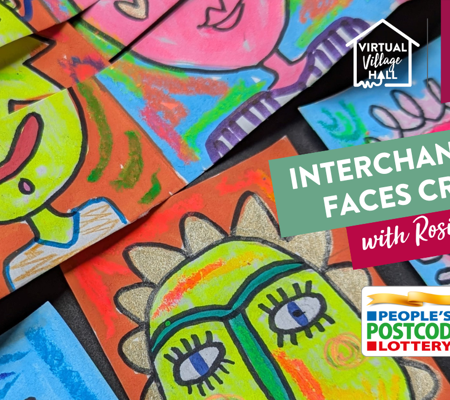 multicoloured interchanging faces craft puzzle made by Rosie Johnson