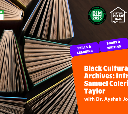 Text reads, "Black Cultural Archives Introducing Samuel Coleridge Taylor with Dr. Ayshah Johnson" over the main image at the top of this page.