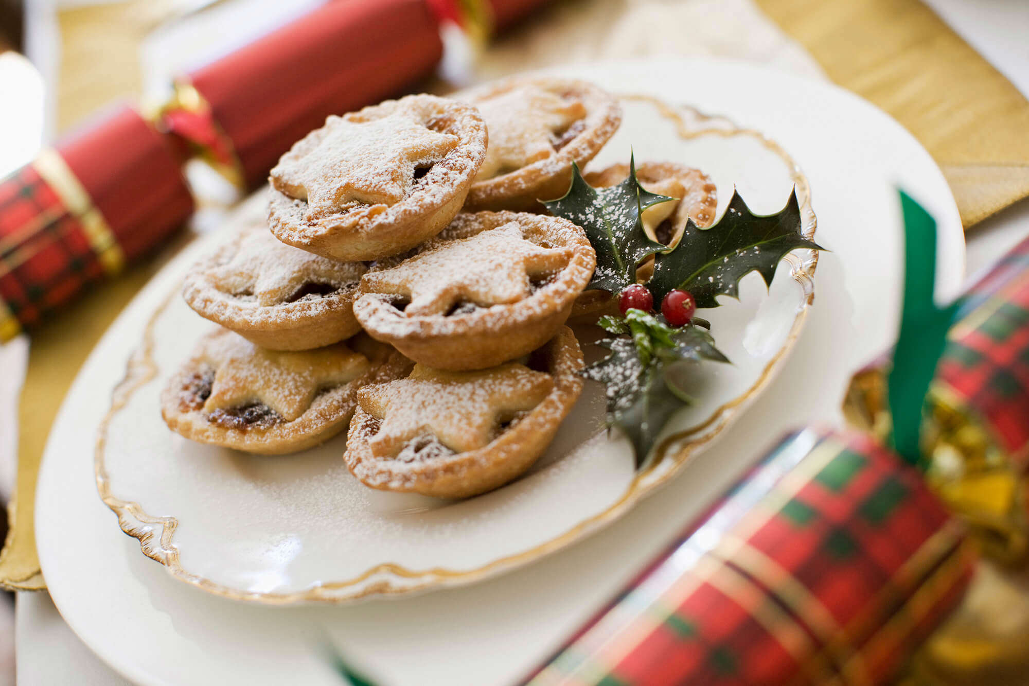 A plate of mince pies at Christmas 