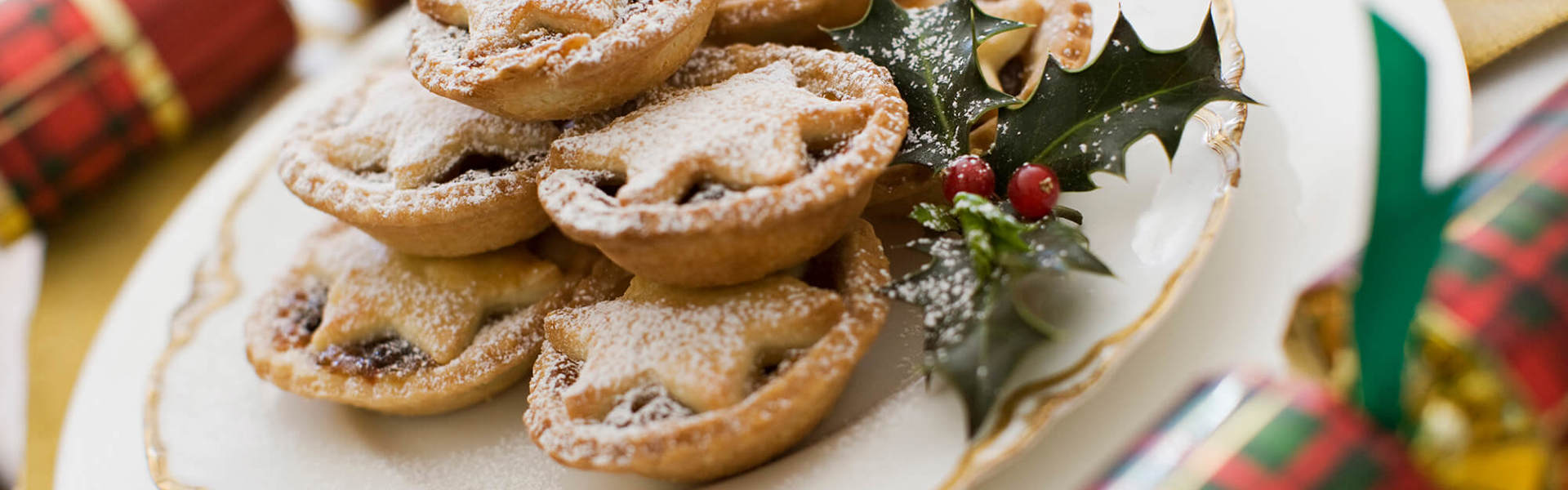 A plate of mince pies at Christmas