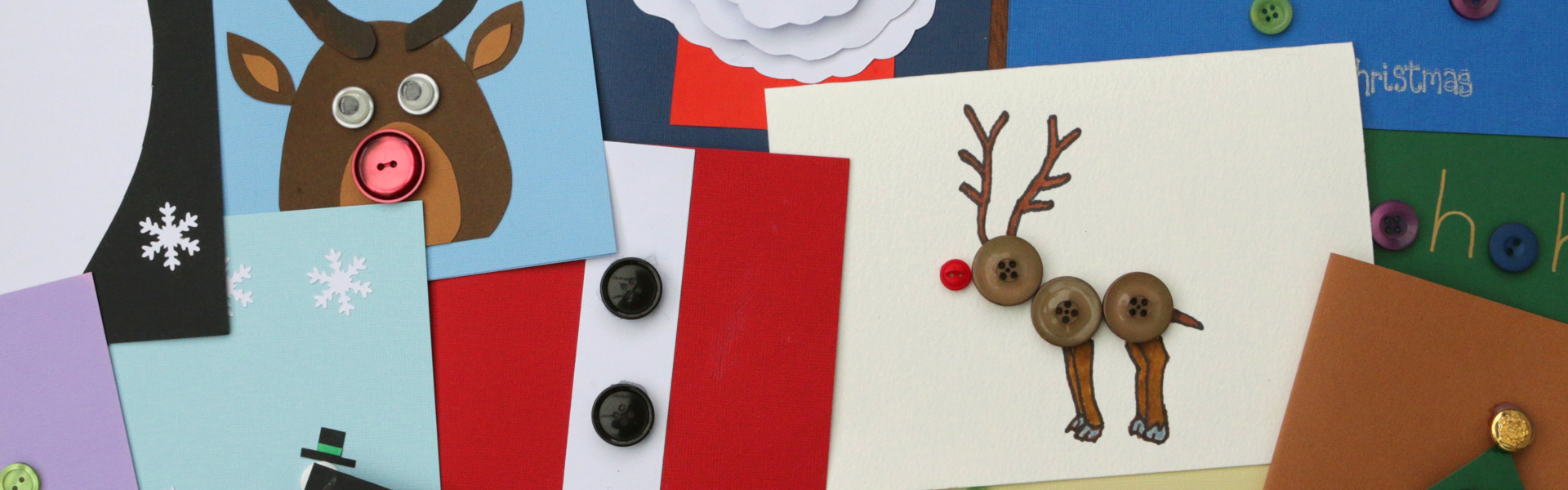 a selection of Christmas collage cards