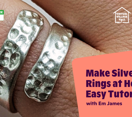 Text reads, "Make Silver Clay Rings At Home - Easy Tutorial with Em James" over the main image at the top of this page. 