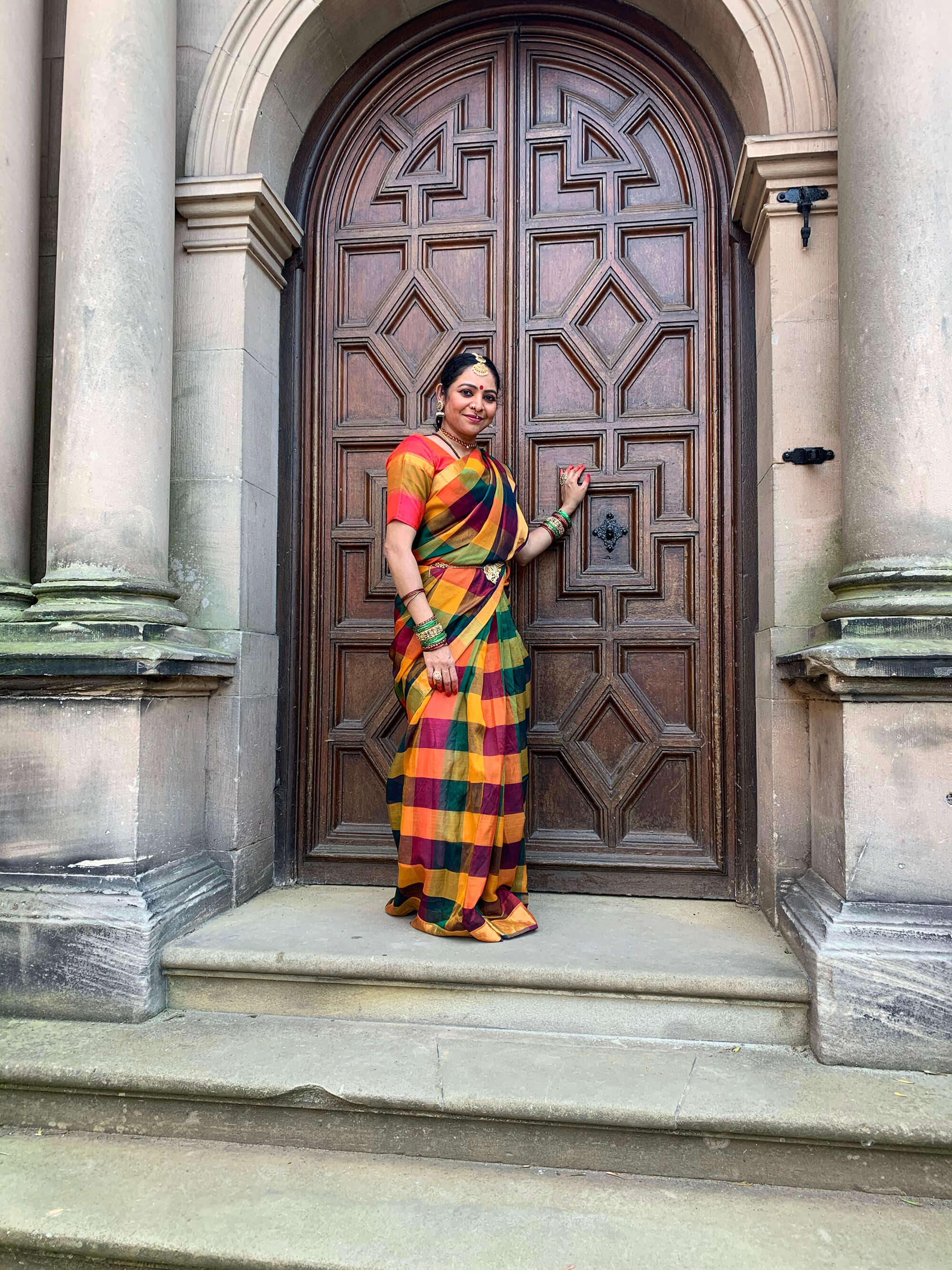 A woman in Indian dress