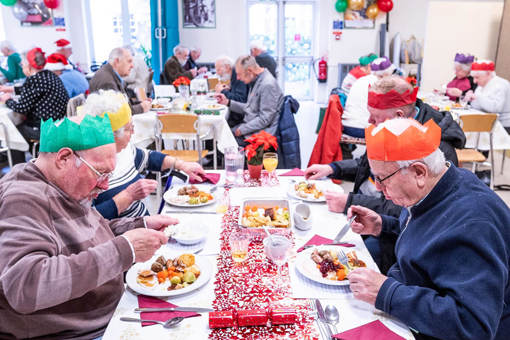A picture of a festive lunch held at the Cornhill centre