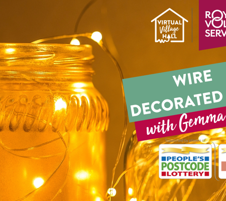 recycled glass jars filled with wire fairy lights
