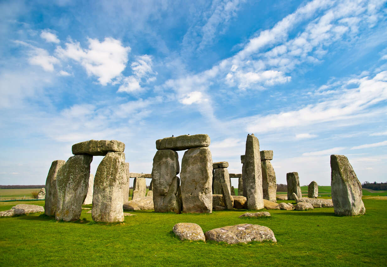 Stonehenge in England on a sunny day