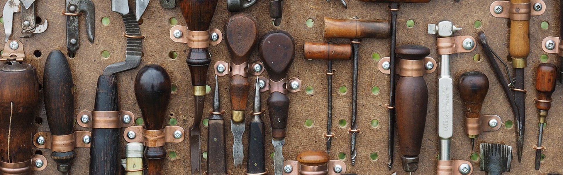 a selection of etching tools
