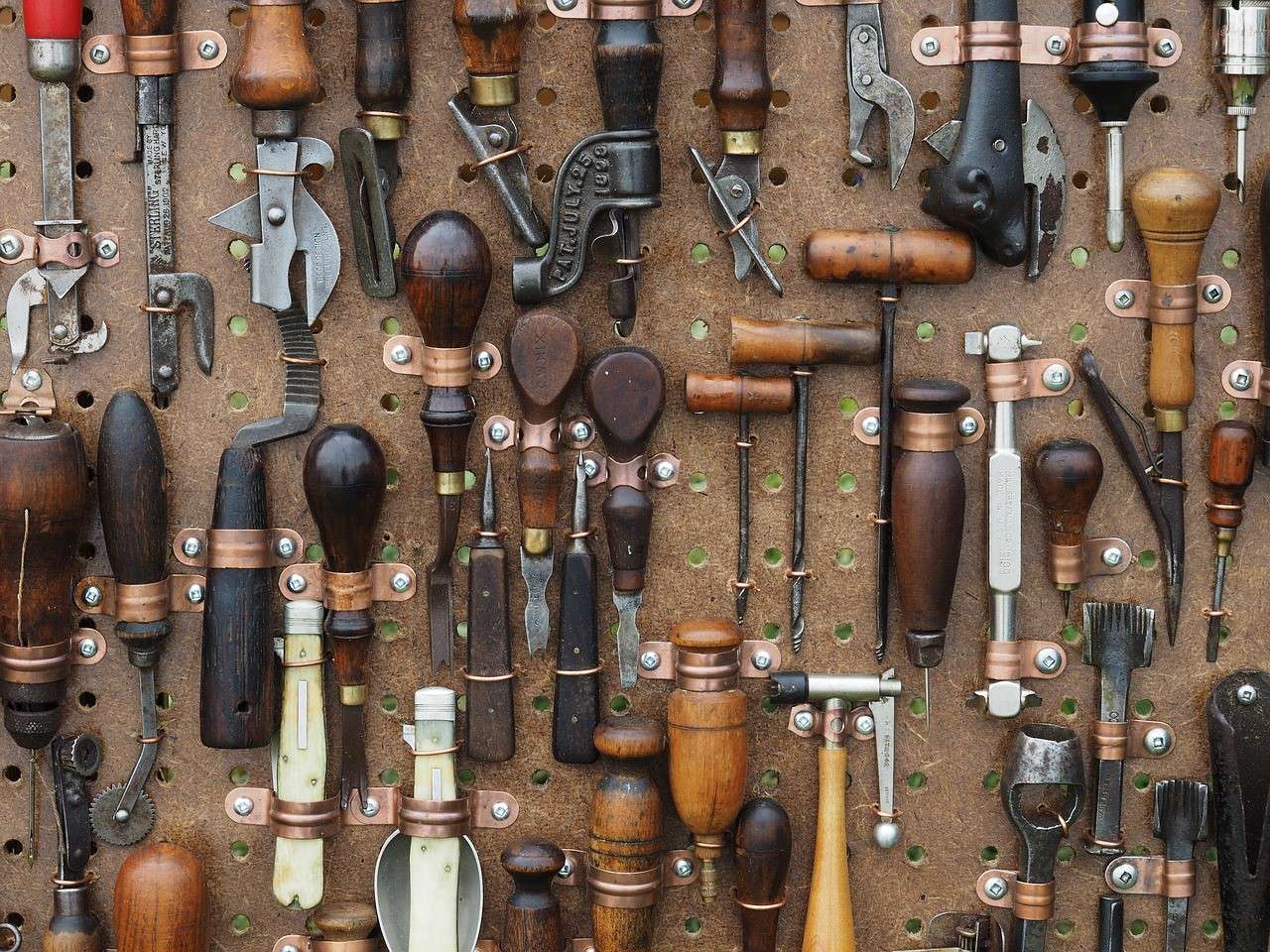 a selection of etching tools