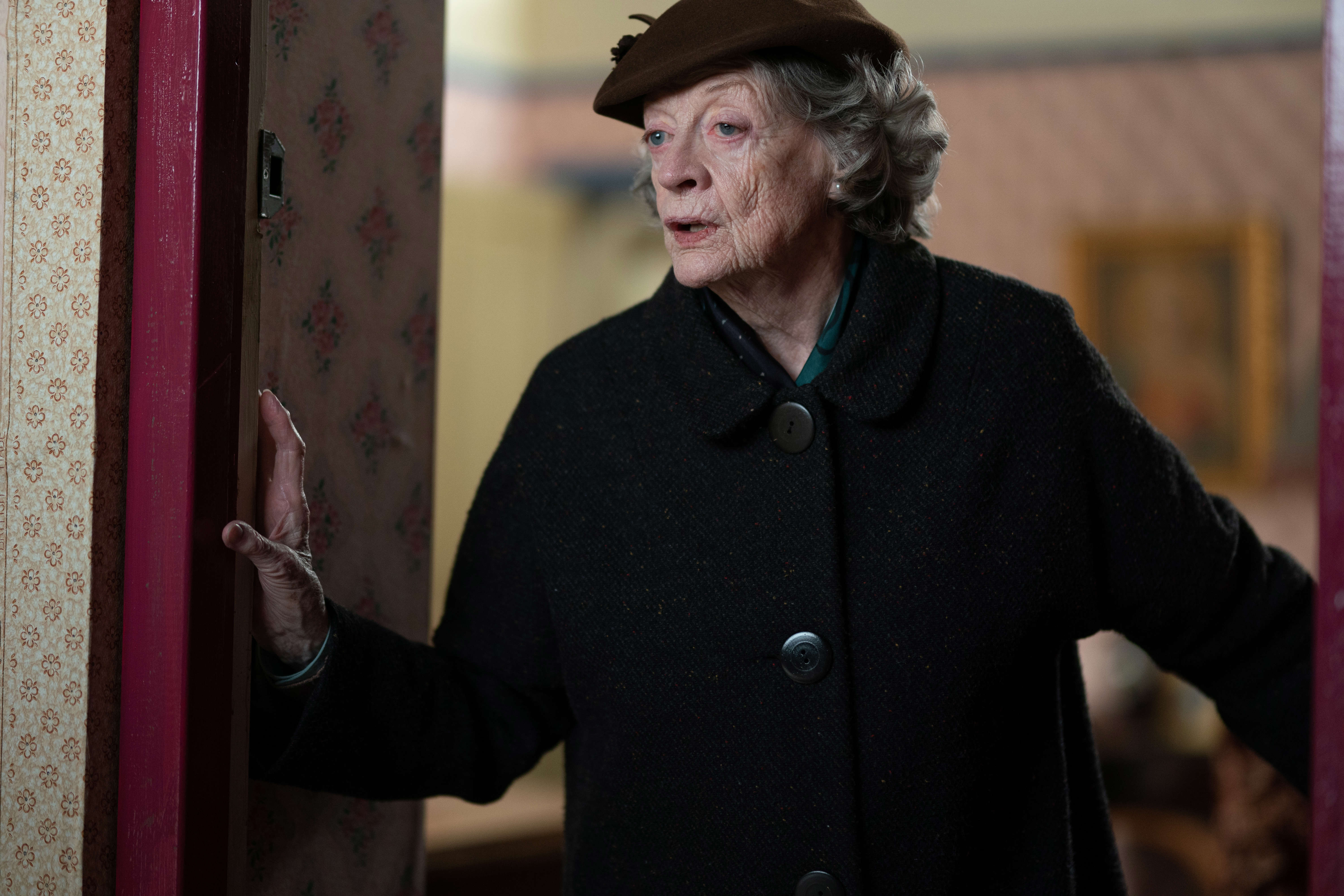 an image of actress Maggie Smith in the role of Lily Fox in the film The Miracle Club