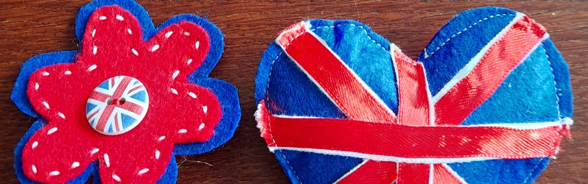 Two handmade union jack Jubilee themed gifts by Kate Nisbet