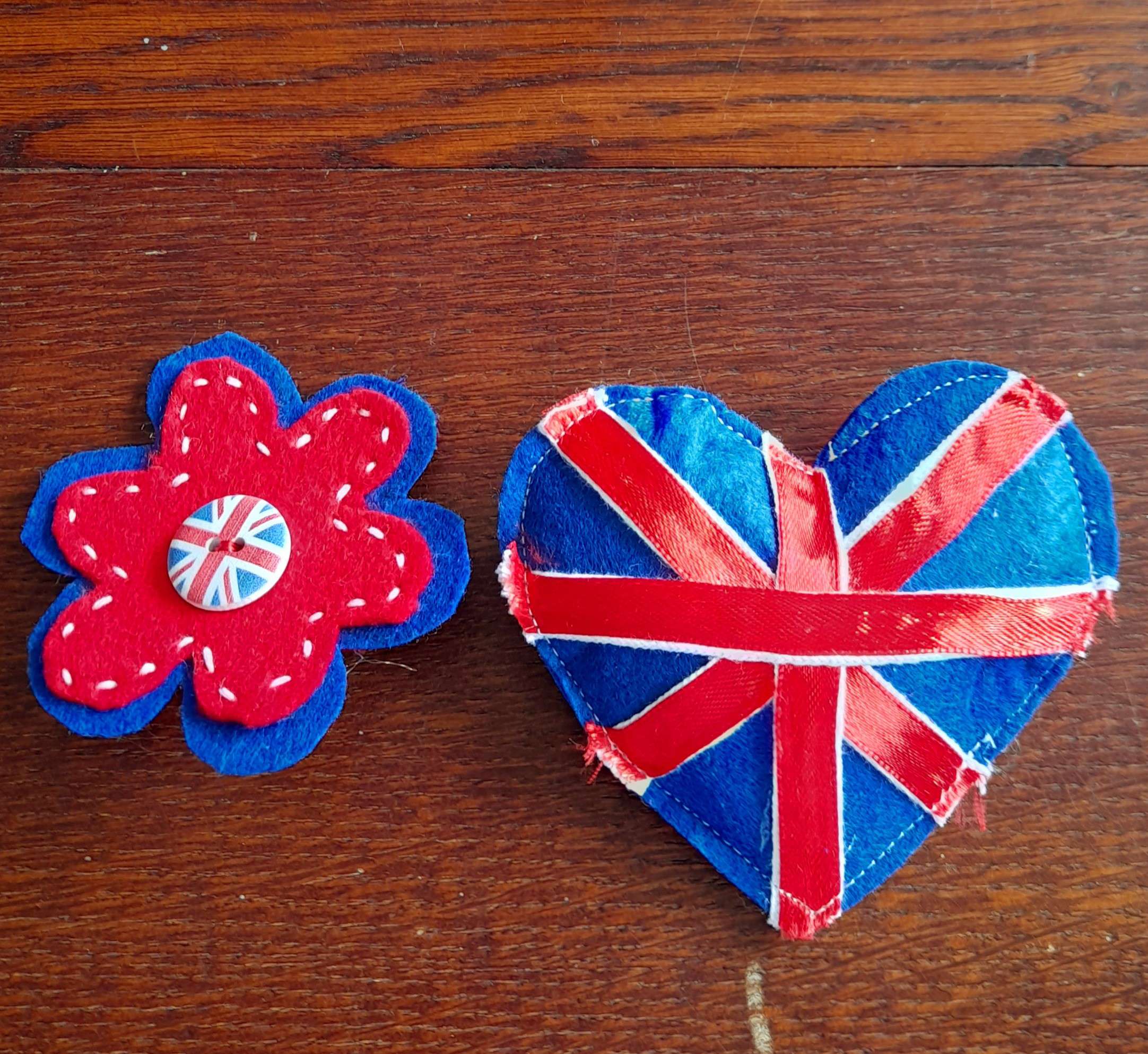 Two handmade union jack Jubilee themed gifts by Kate Nisbet