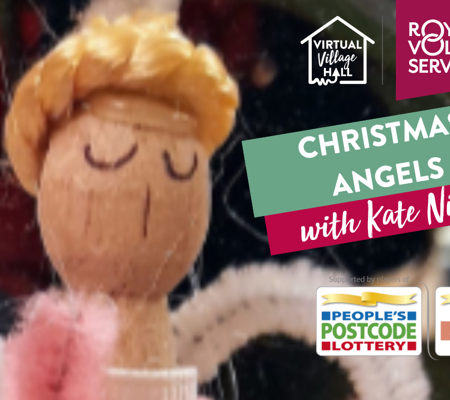 A handmade Christmas angel made by Kate Nisbet