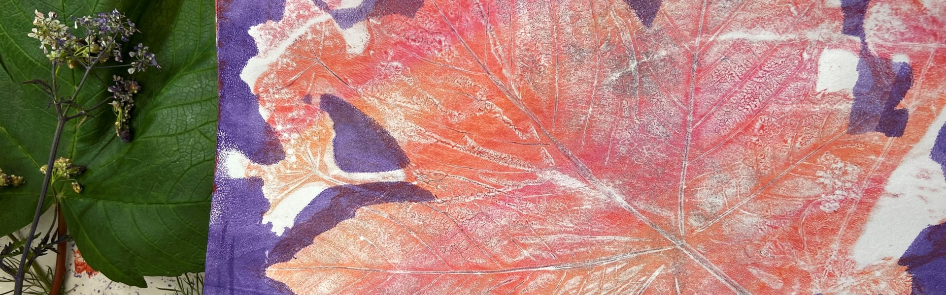 A close up of furoshiki printing by Rachel Moore